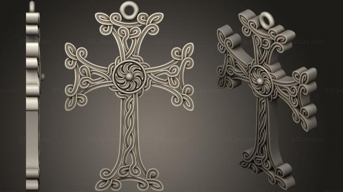Кресты и распятия (Крест 15, KRS_0224) 3D модель для ЧПУ станка